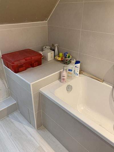 Salle de bain moderne réalisée à Rambouillet